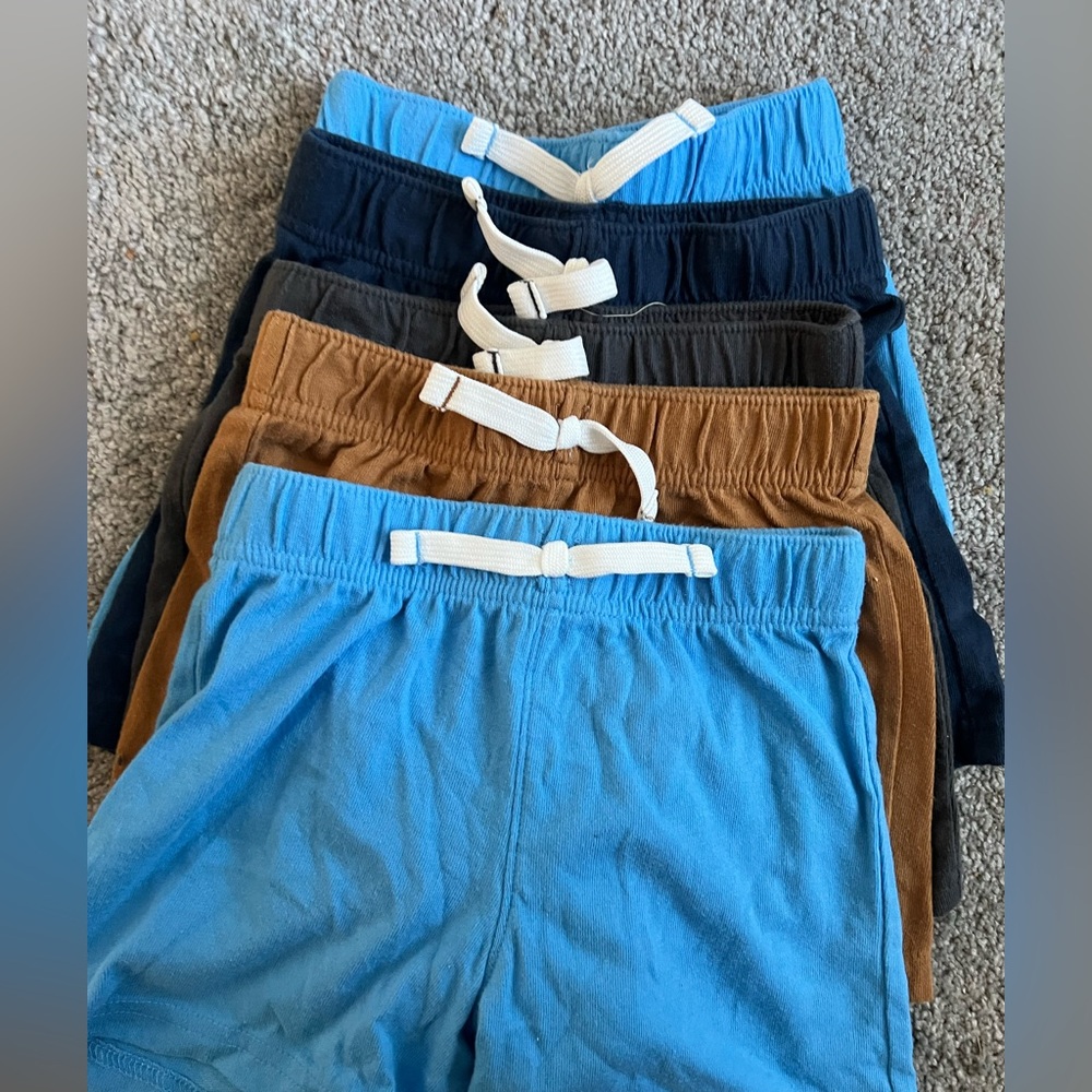 Jumping Beans Blue and Brown Elastic Waist Shorts Bundle